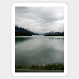 Canadian Lake View Under Clouds Sticker